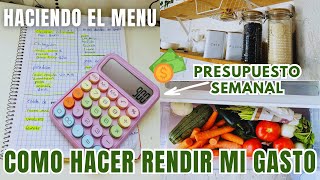 ✅ORGANIZANDO MI SEMANA📝cómo hacer rendir tu gasto MenuSemanal Compras despensa ahorro comida [upl. by Merce]