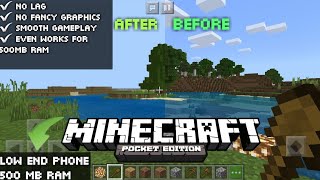 How To Reduce Lag In Minecraft PE  Smooth Gameplay and Lag Fix  500 RAM Only [upl. by Kayla]