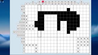 BampW Nonogram solution example [upl. by Nawek836]