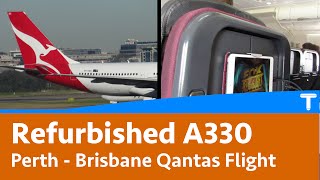 QANTAS A330200 ECONOMY REVIEW Perth to Brisbane [upl. by Inanuah]