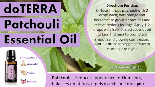 Terrific doTERRA Patchouli Essential Oil Uses [upl. by Lydnek]