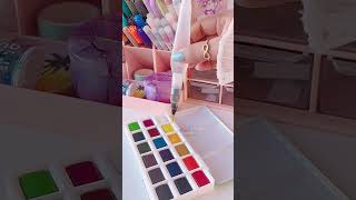 THE BEST WATERCOLOR TRAVEL SET  MIYA HIMI Solid Watercolor art painting shorts [upl. by Shelden]