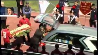 FUNERALI PIERMARIO MOROSINI STADIO LIVORNO ULTIMO SALUTO [upl. by Eirhtug]