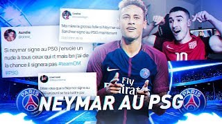 NEYMAR SIGNE AU PSG REACTIONS [upl. by Archer301]