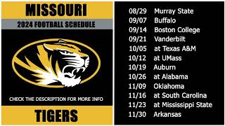 2024 Missouri Tigers Football Schedule [upl. by Will471]