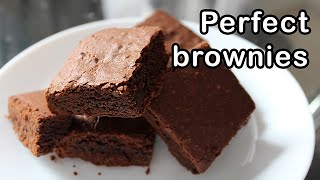 Easy brownies recipe not too cakey not too fudgy JUST RIGHT [upl. by Feriga]