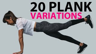 20 Plank Exercise Variations  Moves For A Plank Workout [upl. by Rhyner]