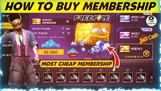 HOW TO BUY MEMBERSHIP IN FREE FIRE  FREE FIRE CHEAP MEMBERSHIP  FREE FIRE MONTHLY MEMBERSHIP [upl. by Disario435]