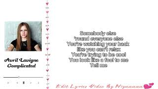 Avril Lavigne  Complicated Lyrics [upl. by Ferino770]