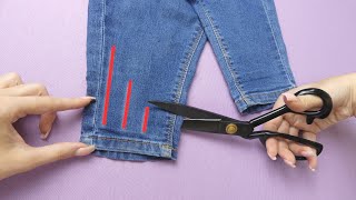 3 Sewing tricks to repairing jeans without sewing machine [upl. by Yelrebma]