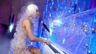 Lady GaGa Performing Paparazzi Live with Bubble Outfit [upl. by Hploda429]