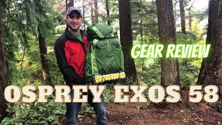 Osprey Exos 58 Backpack Gear Review [upl. by Shotton192]