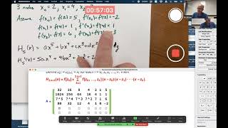 Hermite Polynomial Interpolation Example Solve System w 6 Equations and 6 Unknowns in Mathematica [upl. by Dallas918]