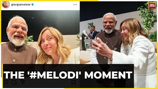 The Melodi Moment Italian PM Giorgia Melonis Good Friends Selfie With Pm Modi Goes Viral [upl. by Eislel]