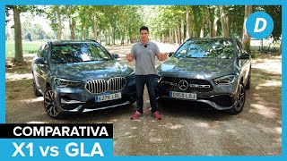 Comparativa SUV Mercedes GLA vs BMW X1  Review en Español  Diariomotor [upl. by Assillem]