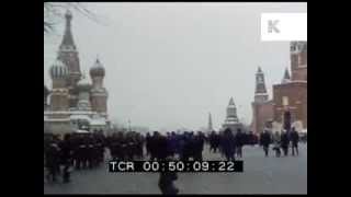 1980 Moscow  Street Scenes Red Square Lenins Mausoleum [upl. by Ahsimat102]