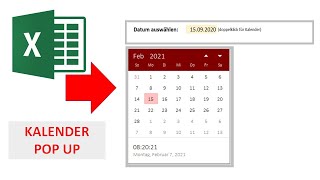 Datum auswählen mit Kalender Pop Up Update 2020 für 64 bit I Excelpedia [upl. by Anytsirhc]