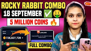 Rocky Rabbit Combo Today  18 september rocky rabbit enigma today  Rocky Rabbit Airdrop claim [upl. by Conger465]