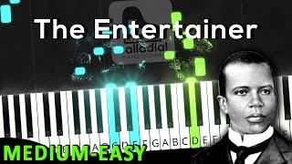 The Entertainer  Scott Joplin  MEDIUMEASY Piano Tutorial [upl. by German]