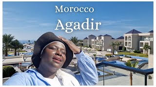 Agadir Morocco The Most Stunning White Beach Resort In Taghazout Morocco girlstrip travelvlog [upl. by Arlen]