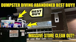 DUMPSTER DIVING ABANDONED BEST BUY STORE CLEAN OUT [upl. by Avlasor]