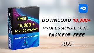 latest 2022  Free 10000 professional Fonts Pack  Free Download [upl. by Anirehtak]