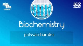 L 2 part 2 Carbohydrate chemistry Polysaccharides Biochemistry [upl. by Anelrats]