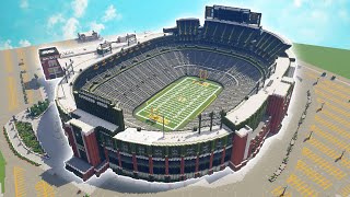 Minecraft Lambeau Field Timelapse [upl. by Arenat]