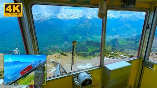 Niesen Mountain Funicular Railway – towards the 360degree panorama of Swiss Alps 4K HDR [upl. by Nitsug]