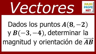 MAGNITUD Y ORIENTACIÓN DE UN VECTOR EN R2 [upl. by Qifahs]