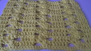 How to crochet a dishcloth  Drunk clusters design Tambien en espanol [upl. by Annaxor]