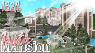 162k Rustic Mansion exterior  Bloxburg ROBLOX speedbuild [upl. by Zitah517]