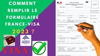 Comment bien Remplir le Formulaire de Demande de Visa 2023  FranceVisas en ligne [upl. by Alabaster729]