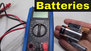 How To Test Standard Batteries With A Multimeter AA AAA CTutorial [upl. by Gundry]