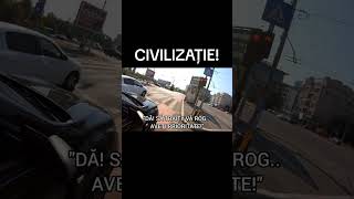 Șofer civilizat bucuresti romania masina motor moto trafic politie bicicleta pieton sofer [upl. by Lasley548]