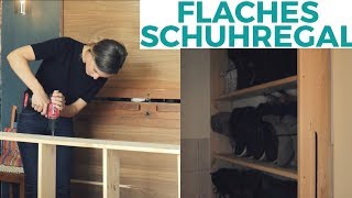 Quick amp Dirty Einfaches flaches Schuhregal aus Holz  Jelena Weber [upl. by Murielle]