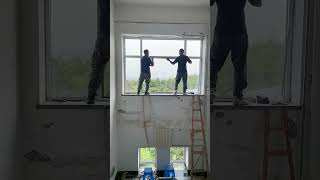 Landing window glass installation process [upl. by Ajin]