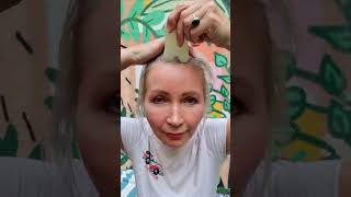 shorts facemassage Gua Sha massage to quickly remove wrinkles from the forehead and face [upl. by Nnaed15]