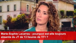 MarieSophie Lacarrau  pourquoi estelle toujours absente du JT de 13 heures de TF1 [upl. by Caruso508]