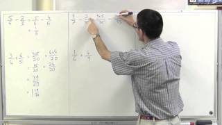 Fractions Addition and subtraction 24  different denominators [upl. by Nodnahs]