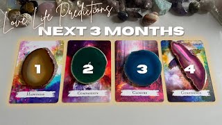 🤎 Love Life Predictions 🐌 NEXT 3 MONTHS 🍂 Pick A Card 🍄‍🟫 Tarot Reading [upl. by Cailly]