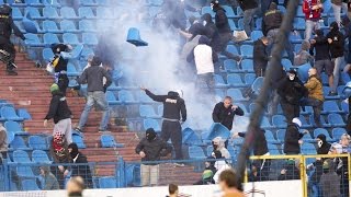 FC BANÍK OSTRAVA vs AC SPARTA PRAHA 2232014 hooligans in action [upl. by Asnerek758]