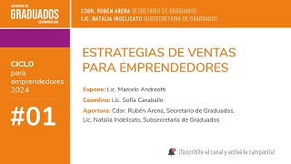 01 Estrategias de Ventas para Emprendedores  Económicas UBA [upl. by Steve]