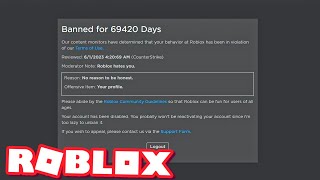 STUPID ROBLOX BANS 2 [upl. by Calan]