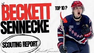 Beckett Sennecke Size Skills Skating and IQ  Scouting Report 2024 NHL Draft  Highlights amp Stats [upl. by Rivers760]