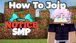 How To Join Notice Smp Without Application Mcpe Java Smp [upl. by Anailli403]