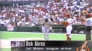 Bob Abreu Houston Astros 1996 1er AB MLB [upl. by Lahcym]