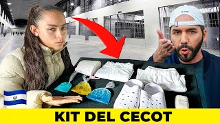 El KIT del CECOT Así reciben a las MARAS en la MEGA CARCEL 😱 [upl. by Neehcas61]