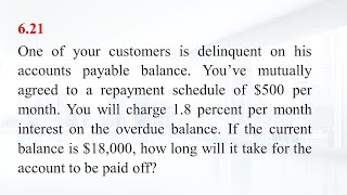 621 One of your customers is delinquent on his accounts payable balance You’ve mutually agreed [upl. by Acinimod]