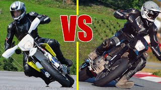 KTM SMC R 690 2019 VS HUSQVARNA 701 SUPERMOTO [upl. by Hsemin80]